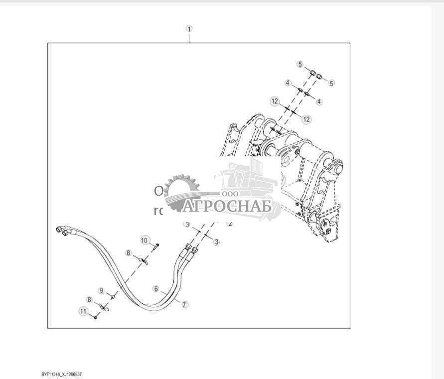 Three Function Plumbing Boom to Coupler Kit 
